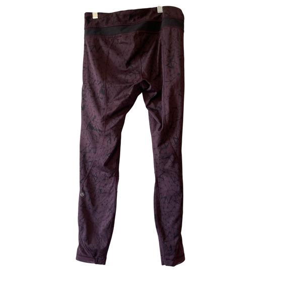Lululemon Inspire Full On Luxtreme Mesh Star Crushed Black Cherry Size 6 - Picture 2 of 8
